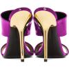 imageFSJ Women Sexy Double Strap Gold Slim High Heels Sandals Open Toe Slip On Slide Mules Size 415 USPurple