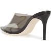 imageFSJ Women Transparent Peep Toe Thin High Heel Mules Slip on Sandals Slide Slippers Stiletto Clogs Shoes Size 415 USBlack