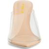 imageFSJ Women Transparent Peep Toe Thin High Heel Mules Slip on Sandals Slide Slippers Stiletto Clogs Shoes Size 415 USNude