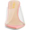 imageFSJ Women Transparent Peep Toe Thin High Heel Mules Slip on Sandals Slide Slippers Stiletto Clogs Shoes Size 415 USPink