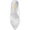 imageFSJ Women Transparent Peep Toe Thin High Heel Mules Slip on Sandals Slide Slippers Stiletto Clogs Shoes Size 415 USSilver