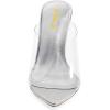 imageFSJ Women Transparent Peep Toe Thin High Heel Mules Slip on Sandals Slide Slippers Stiletto Clogs Shoes Size 415 USSilver
