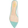imageFSJ Women Transparent Peep Toe Thin High Heel Mules Slip on Sandals Slide Slippers Stiletto Clogs Shoes Size 415 USTurquoise