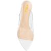 imageFSJ Women Transparent Peep Toe Thin High Heel Mules Slip on Sandals Slide Slippers Stiletto Clogs Shoes Size 415 USWhite