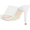 imageFSJ Women Transparent Peep Toe Thin High Heel Mules Slip on Sandals Slide Slippers Stiletto Clogs Shoes Size 415 USWhite