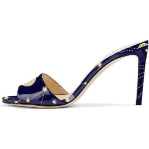 imageFSJ Women Casual Peep Toe Mule Sandals Stiletto High Heels Party Evening Shoe Size 415 M USSpace