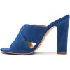 imageFSJ Women Chic Open Toe Platform Chunky High Heel Mules Sandals Crossover Strap Slide Shoes Size 415 USBlue12 Cm