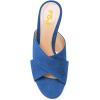 imageFSJ Women Chic Open Toe Platform Chunky High Heel Mules Sandals Crossover Strap Slide Shoes Size 415 USBlue12 Cm