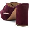 imageFSJ Women Chic Open Toe Platform Chunky High Heel Mules Sandals Crossover Strap Slide Shoes Size 415 USBurgundy8 Cm