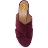 imageFSJ Women Chic Open Toe Platform Chunky High Heel Mules Sandals Crossover Strap Slide Shoes Size 415 USBurgundy8 Cm