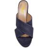 imageFSJ Women Chic Open Toe Platform Chunky High Heel Mules Sandals Crossover Strap Slide Shoes Size 415 USNavy8 Cm