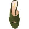 imageFSJ Women Chic Open Toe Platform Chunky High Heel Mules Sandals Crossover Strap Slide Shoes Size 415 USOlive12 Cm