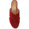 imageFSJ Women Chic Open Toe Platform Chunky High Heel Mules Sandals Crossover Strap Slide Shoes Size 415 USRed8 Cm