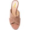 imageFSJ Women Chic Open Toe Platform Chunky High Heel Mules Sandals Crossover Strap Slide Shoes Size 415 USTaupe12 Cm