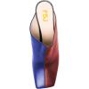 imageFSJ Women Closed Squared Toe Mules Slip On Chunky Mid High Heels Backless Sandals Summer Casual Nightclub Shoes Size 415 USBlue Wine