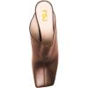 imageFSJ Women Closed Squared Toe Mules Slip On Chunky Mid High Heels Backless Sandals Summer Casual Nightclub Shoes Size 415 USBrown