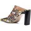 imageFSJ Women Closed Squared Toe Mules Slip On Chunky Mid High Heels Backless Sandals Summer Casual Nightclub Shoes Size 415 USButterfly Print