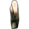 imageFSJ Women Closed Squared Toe Mules Slip On Chunky Mid High Heels Backless Sandals Summer Casual Nightclub Shoes Size 415 USDark Green