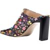 imageFSJ Women Closed Squared Toe Mules Slip On Chunky Mid High Heels Backless Sandals Summer Casual Nightclub Shoes Size 415 USFloral