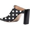 imageFSJ Women Closed Squared Toe Mules Slip On Chunky Mid High Heels Backless Sandals Summer Casual Nightclub Shoes Size 415 USRound Dots