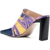 imageFSJ Women Closed Squared Toe Mules Slip On Chunky Mid High Heels Backless Sandals Summer Casual Nightclub Shoes Size 415 USStream