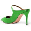 imageFSJ Women Cute Slip On Mules Pointed Toe Pumps Stiletto Heels Mary Jane Sandals Shoes Size 415 USGreen