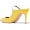 imageFSJ Women Cute Slip On Mules Pointed Toe Pumps Stiletto Heels Mary Jane Sandals Shoes Size 415 USYellow