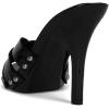 imageFSJ Women Fashion Open Toe Stiletto High Heel Mules Studded Slip On Summer Causal Sandal Slide Shoes Size 415 USBlack