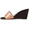 imageFSJ Women Graceful Open Toe Sandal Mules Wedge High Heel Slip On Casual Walking Ladies Slide Shoes Size 415 USGold Pink