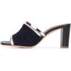 imageFSJ Women Open Peep Toe High Heel Slide Sandals Backless Slip on Clog Mules Gold Band Casual Shoes Size 415 USBlacksuede