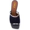 imageFSJ Women Open Peep Toe High Heel Slide Sandals Backless Slip on Clog Mules Gold Band Casual Shoes Size 415 USBlacksuede