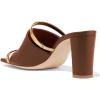 imageFSJ Women Open Peep Toe High Heel Slide Sandals Backless Slip on Clog Mules Gold Band Casual Shoes Size 415 USBrown
