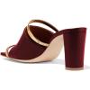 imageFSJ Women Open Peep Toe High Heel Slide Sandals Backless Slip on Clog Mules Gold Band Casual Shoes Size 415 USWine Red