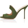 imageFSJ Women Peep Toe Thin High Heel Pumps Slip on Mules Cutout Clogs Slide Sandals Shoes Size 415 USOlive