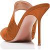 imageFSJ Women Peep Toe Thin High Heel Pumps Slip on Mules Cutout Clogs Slide Sandals Shoes Size 415 USOrange