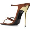 imageFSJ Women Sexy Open Pointed Toe Glossy Mules Stiletto High Heel Slip On Party Evening Dress Ladies Shoes Size 415 USSienna