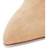 imageFSJ Women Slip On Closed Pointed Toe Mules Slide Sandals Stiletto High Heels Classic Shoes Size 415 USBeige Suede