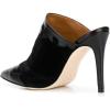 imageFSJ Women Slip On Closed Pointed Toe Mules Slide Sandals Stiletto High Heels Classic Shoes Size 415 USBlack Floral