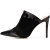 imageFSJ Women Slip On Closed Pointed Toe Mules Slide Sandals Stiletto High Heels Classic Shoes Size 415 USBlack Floral