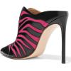 imageFSJ Women Slip On Closed Pointed Toe Mules Slide Sandals Stiletto High Heels Classic Shoes Size 415 USHot Pink