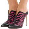 imageFSJ Women Slip On Closed Pointed Toe Mules Slide Sandals Stiletto High Heels Classic Shoes Size 415 USHot Pink