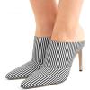 imageFSJ Women Slip On Closed Pointed Toe Mules Slide Sandals Stiletto High Heels Classic Shoes Size 415 USLines