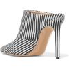 imageFSJ Women Slip On Closed Pointed Toe Mules Slide Sandals Stiletto High Heels Classic Shoes Size 415 USLines