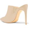 imageFSJ Women Slip On Closed Pointed Toe Mules Slide Sandals Stiletto High Heels Classic Shoes Size 415 USNude Matte