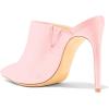 imageFSJ Women Slip On Closed Pointed Toe Mules Slide Sandals Stiletto High Heels Classic Shoes Size 415 USPink Matte