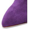 imageFSJ Women Slip On Closed Pointed Toe Mules Slide Sandals Stiletto High Heels Classic Shoes Size 415 USPurple Suede