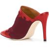imageFSJ Women Slip On Closed Pointed Toe Mules Slide Sandals Stiletto High Heels Classic Shoes Size 415 USRed Floral