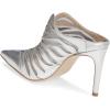 imageFSJ Women Slip On Closed Pointed Toe Mules Slide Sandals Stiletto High Heels Classic Shoes Size 415 USSilver
