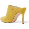 imageFSJ Women Slip On Closed Pointed Toe Mules Slide Sandals Stiletto High Heels Classic Shoes Size 415 USYellow Suede