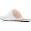 imageFSJ Women Studs V Cut Flats Mules Pointed Toe Low Heel Slippers Slide Sandals Backless Casual Shoes Size 415 USWhite